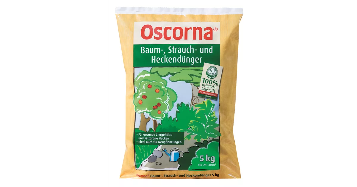 Baumdnger 5kg Oscorna Baum-, Strauch- & Heckendnger 5 Kg  Organischer  Spezialdnger Mit Sofort- & Langzeitwirkung Heckendnger Herbst